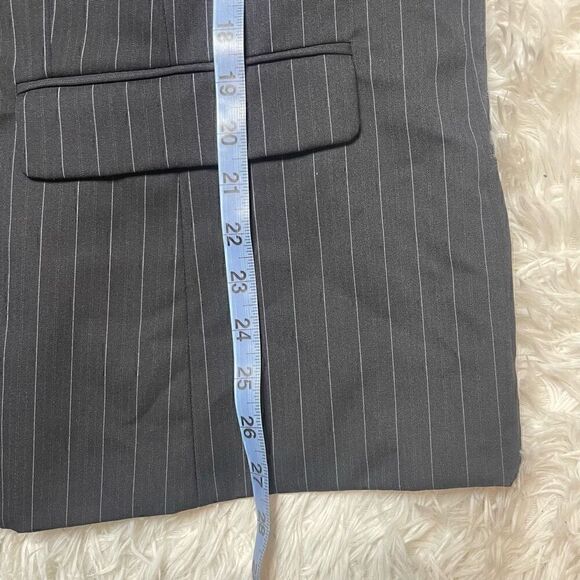 LANE BRYANT Plus Size 24 Black Pinstripe Blazer Tailored Career Jacket Lined - Picture 8 of 8